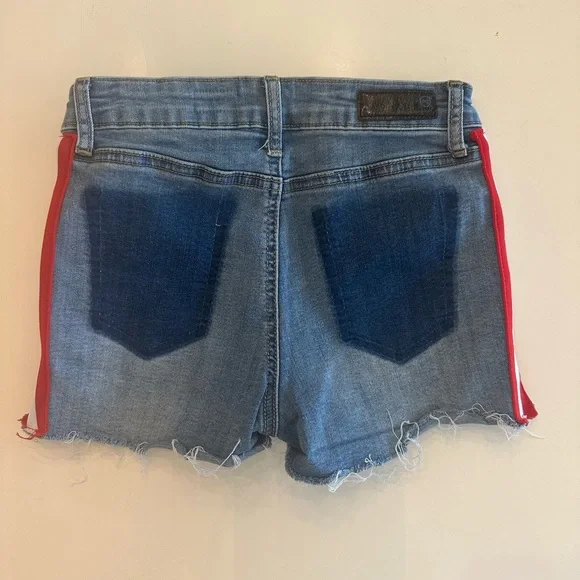 AG Kids denim Shorts with Red Accents - Picture 2 of 4